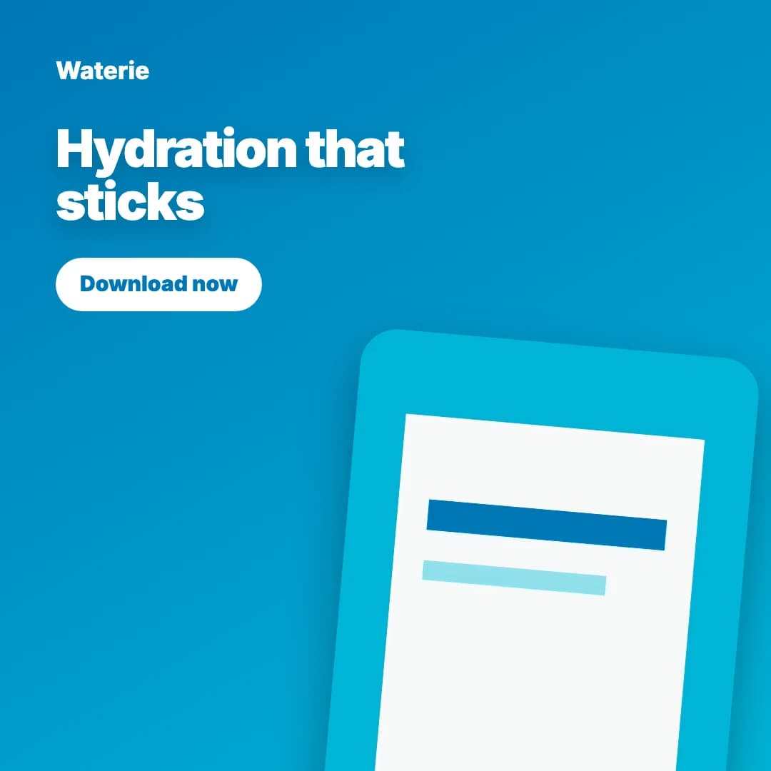 Waterie campaign poster in the square Meta feed format